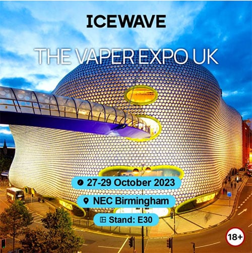 พอตใช้แล้วทิ้ง icewave Vaper Expo UK 2023 1