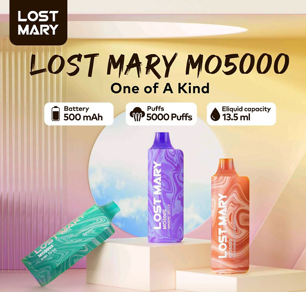 Lost Mary MO5000 พอตใช้แล้วทิ้ง สัมผัสกับการออกแบบในระดับไฮเอนด์