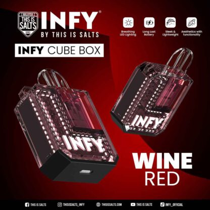 พอตไฟฟ้า Infy Cube Box wine red