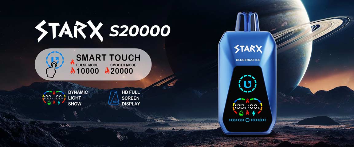 STARX S20000 พอตใช้แล้วทิ้ง มาพร้อมกับ Smart Touch และหน้าจอแบบเต็มตา