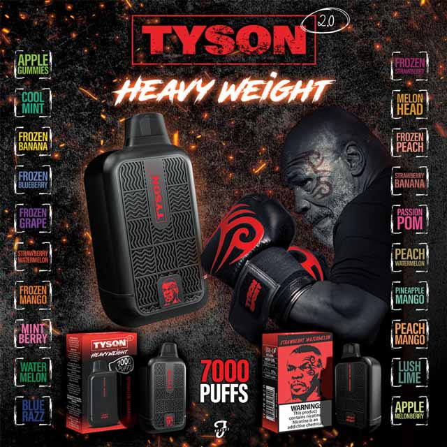 Tyson 2.0 Heavy Weight พอตใช้แล้วทิ้ง ฟิลดี สูบแน่น ควันเยอะ จาก Mike Tyson