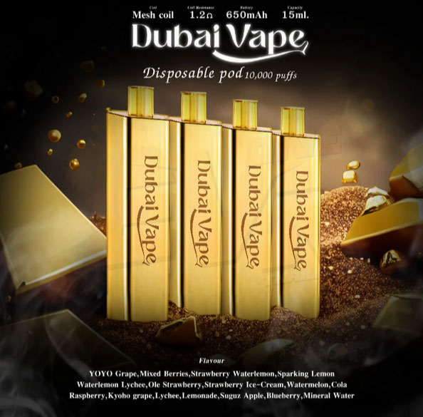 พอตใช้แล้วทิ้ง Dubai Vape 10k ฟิลสูบ MLT ใช้แล้วดูรวยของแทร่
