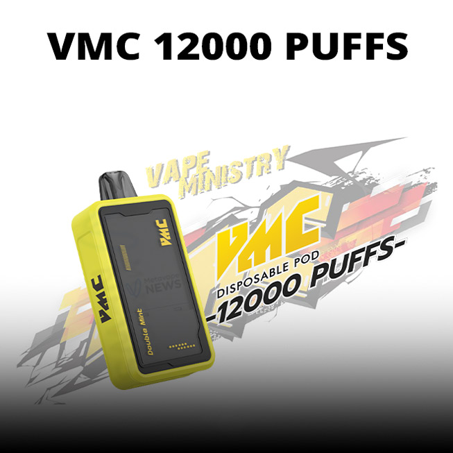 พอตใช้แล้วทิ้ง VMC 12000 Puff สูบแน่น กลิ่นชัด มีจอใหม่